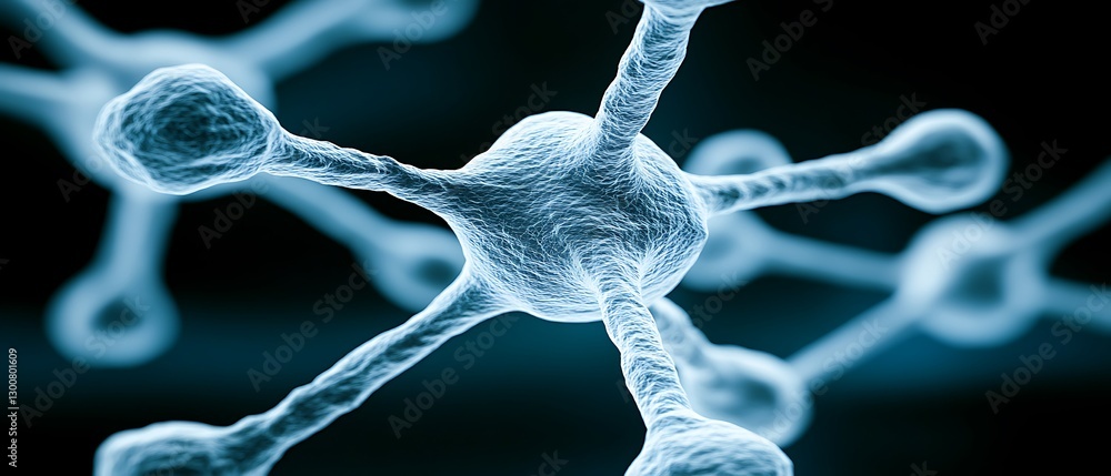 Poster microscopic cellular network structure visualization