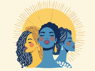 Radiant Diversity: Vector Images Showcasing Inclusive Beauty Ideals