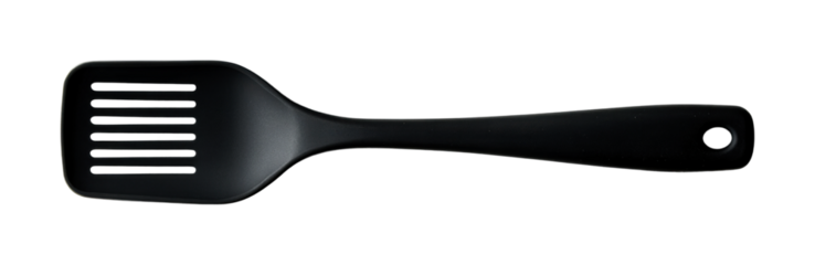 Durable kitchen tool for flipping pancakes and serving food during meal preparation or gatherings, cut out
