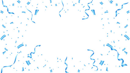 blue confetti party celebration background template