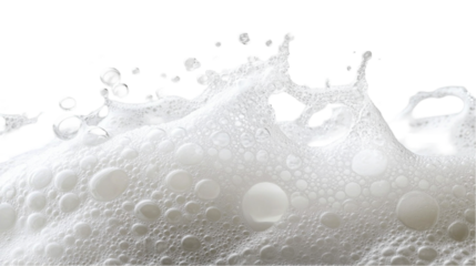 White foam bubbles texture splash background