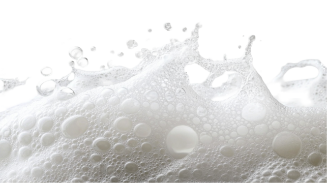 White foam bubbles texture splash background