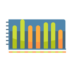 Colorful Bar Chart Data Visualization, Design Inspiration, Vector, Hand Drawn, Object, Template