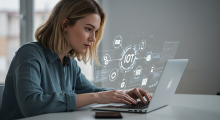 A cybersecurity analyst monitoring digital threats, programming defense systems, and optimizing AI-powered security protocols