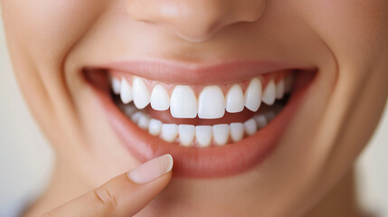 Obraz premium Perfect White Teeth Close-Up – Dental Hygiene, Teeth Whitening, Oral Care, Smiling Man, Maxillofacial Surgeon, Clean Smile, Healthy Gums, Cosmetic Dentistry, Medical Marketing, Beauty Concept 