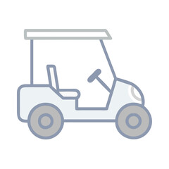 Golf cart illustration for leisure and transportation