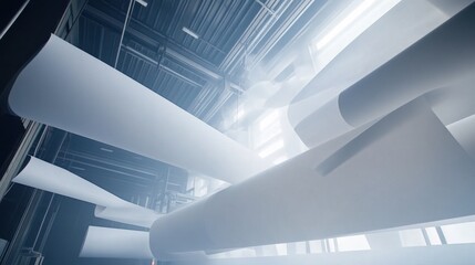 Obraz premium Textures Being Loaded in Printer for Large Format Production