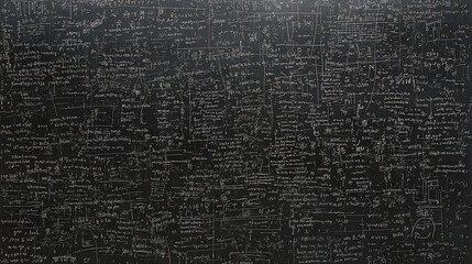 Math equations covered chalkboard