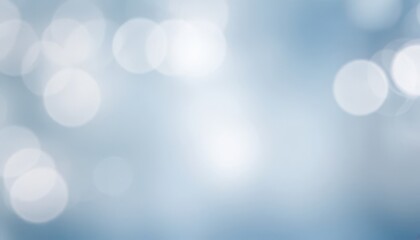 Blurred Blue and White Bokeh Background with Soft Light Effects