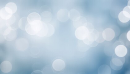 Blurred Blue and White Bokeh Background with Soft Light Effects