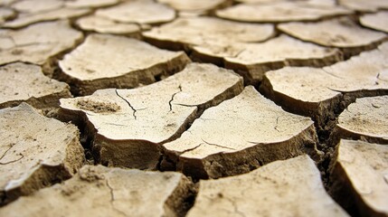 Fototapeta premium The ground has cracks in the top view for the background 