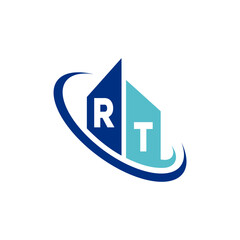 The modern logo design features a stylized two-letter initial in shades of blue, surrounded by circular elements to convey fluidity and professionalism	