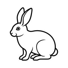 Obraz premium vector illustration of a white rabbit