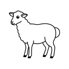 vector illustration of sheep