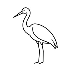 Obraz premium stork on the beach