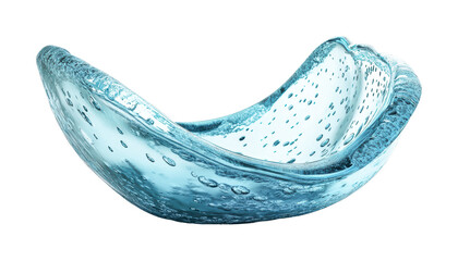Decorative glass bowl with bubbles in a unique shape, perfect for home decor or centerpieces at events and gatherings, cut out