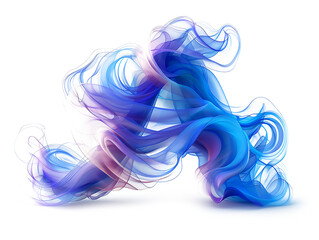 Fototapeta premium Abstract Blue Smoke Letter 