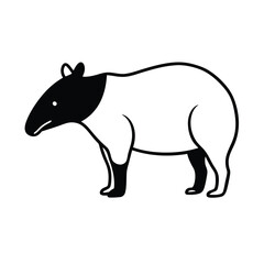 vector illustration of a rhino