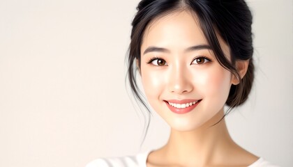 Naklejka premium Asian Woman: A Portrait of Beauty and Diversity.