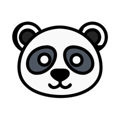 Fototapeta premium Cute panda illustration with big eyes and friendly expression