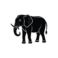 elephant vector illustration. elephant on white background.