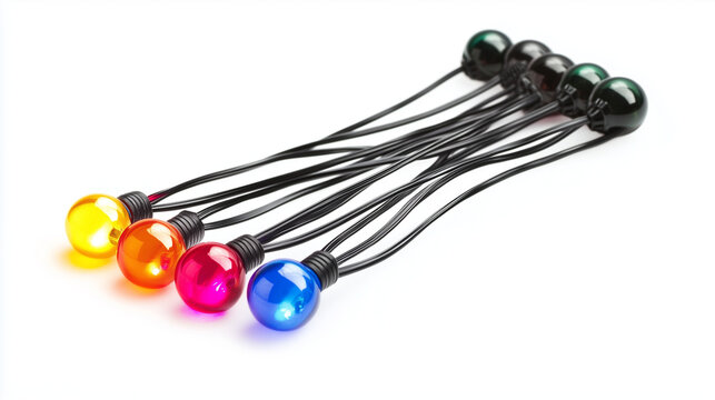 Colorful Christmas lights symbolize festive joy and warmth.