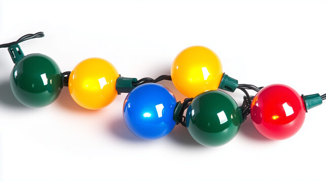 Colorful Christmas lights symbolize festive joy and warmth.