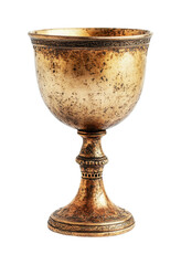 Elegant golden chalice with intricate detailing suitable for ceremonial events and festive gatherings, cut out