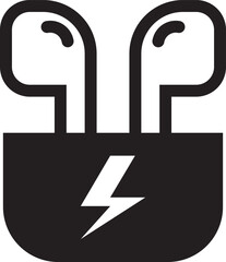 Fototapeta premium Air pods icon. Wireless symbol modern simple vector icon for website design, mobile app, ui. Vector Illustration