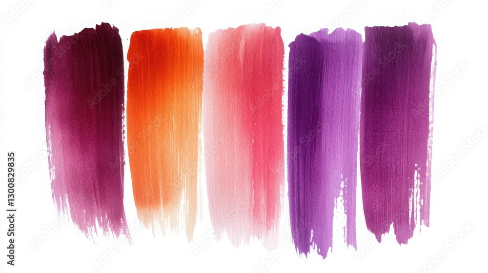 Poster abstract multicolored brushstrokes isolated for creative design element resource