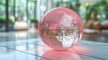 Translucent Sphere Displays Internal Network Data