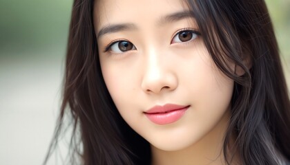 Portrait of a Beautiful Young Chinese Woman.