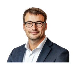 Business professional poses confidently in formal attire showcasing a modern and approachable demeanor for career-focused purposes, cut out