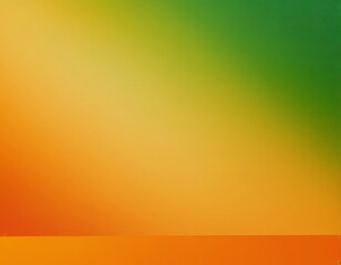 A vibrant gradient background transitioning from warm orange to fresh green hues.