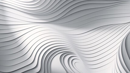 a dynamic, three-dimensional architectural design featuring layered, undulating lines and forms