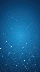 Abstract blue network connections; digital technology background; website banner