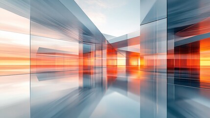 Futuristic Glass Architecture Interior