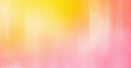 Obraz premium Pastel gradient abstract background soft lemon yellow blending blush pink fine grainy noise texture layered geometric depth subtle glowing highlights bright colorful de