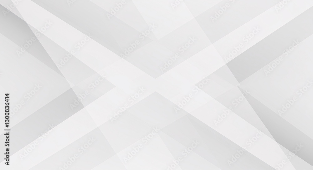 Poster an abstract geometric design with intersecting light gray and white shapes