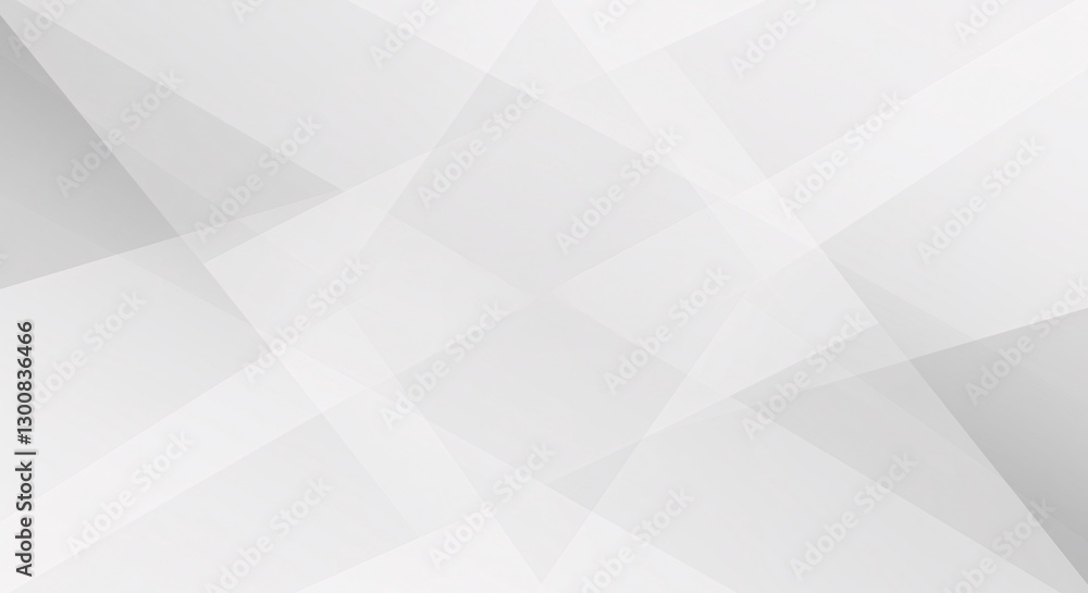 Poster clean, modern abstract background features overlapping geometric shapes in various shades of white