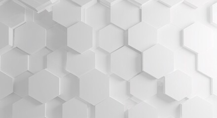 Fototapeta premium A seamless, clean, and modern background featuring a repeating pattern of 3D hexagons