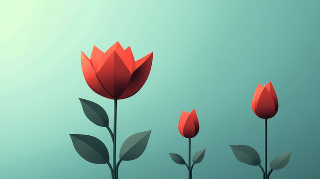 Engaging visuals illustrating the impact of effective leadership on business growth. Growth - Flower. Illustration