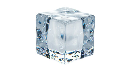 Obraz premium Crystal Clear Ice Cube A Stunning Image of Frozen Water 