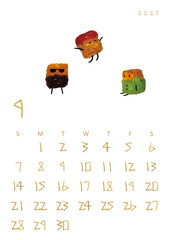 Creative 2025 Calendar Featuring Potato People and French Fries