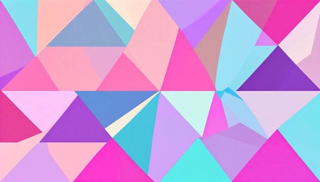 a colorful geometric pattern of triangles.