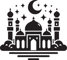 mosque vector logo icon illustration silhouette