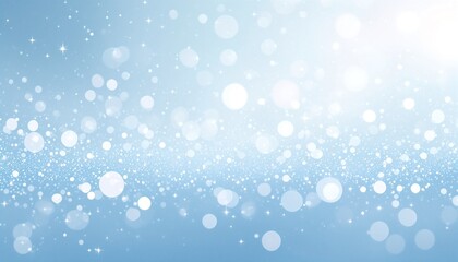 A blue background with white circles of various sizes scattered throughout.