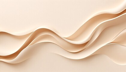 Obraz premium A beige abstract illustration featuring wavy lines.