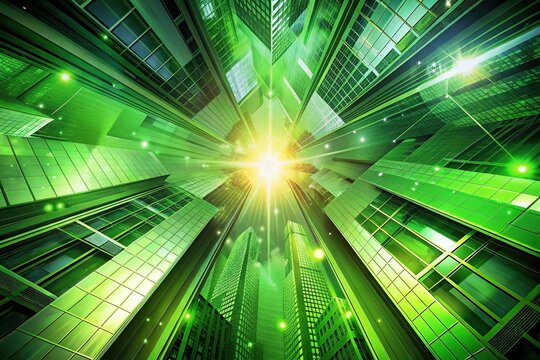 Abstract Green Backgrounds for Modern Business Presentations