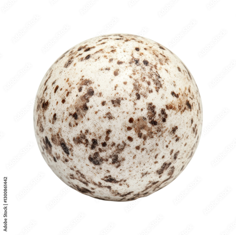 Poster unique textured sphere with a speckled surface representing a natural design concept for creative pr